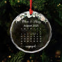5393OUS1 personalized glass ornaments engagement gifts for couples 5393OKLNG