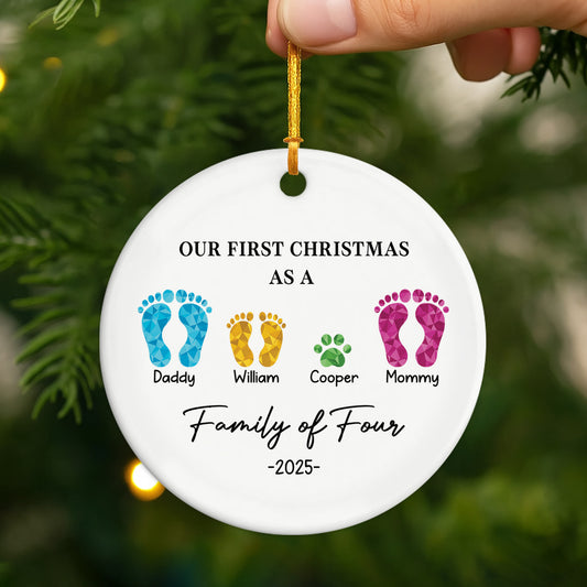 5401OUS2 ceramic first christmas as a family of 4 ornament_ custom family gifts 5401O3ZQI