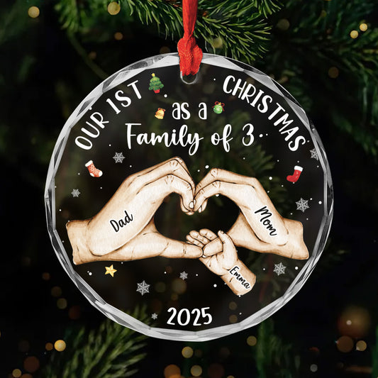 5403OUS1 custom family gifts first family christmas ornament_ glass 5403OK6QI