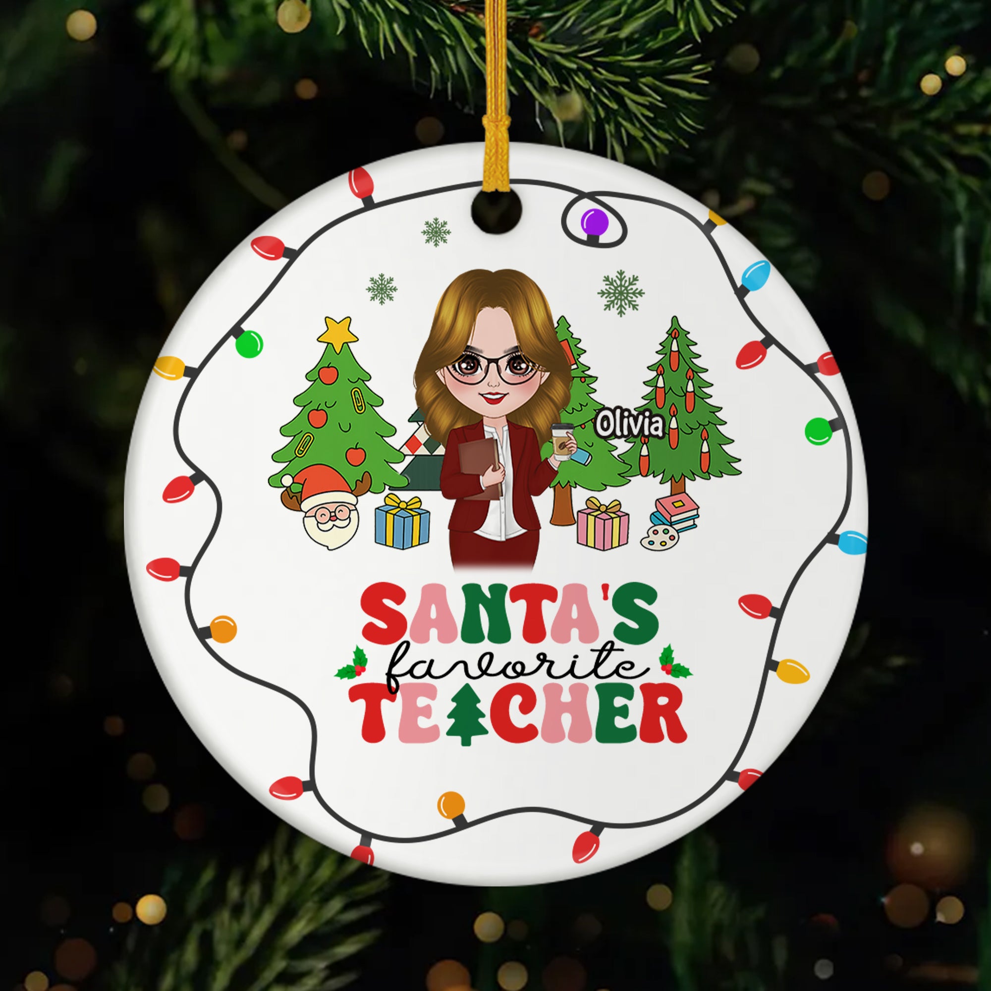 5406OUS1 personalized ceramic ornaments christmas gifts for teacher 5406OK6CT