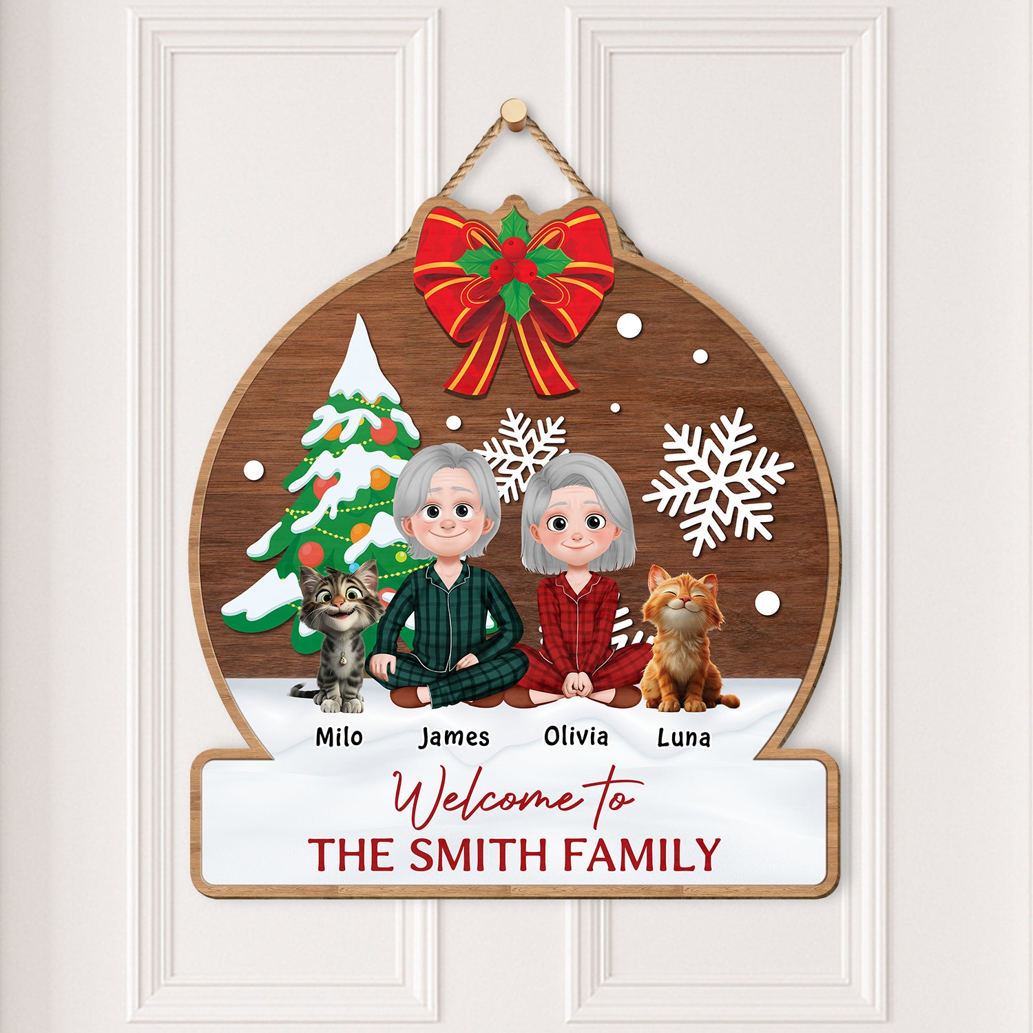 5409QUS2 personalized wooden family sign_ xmas gifts for cat lovers 5409QKZND