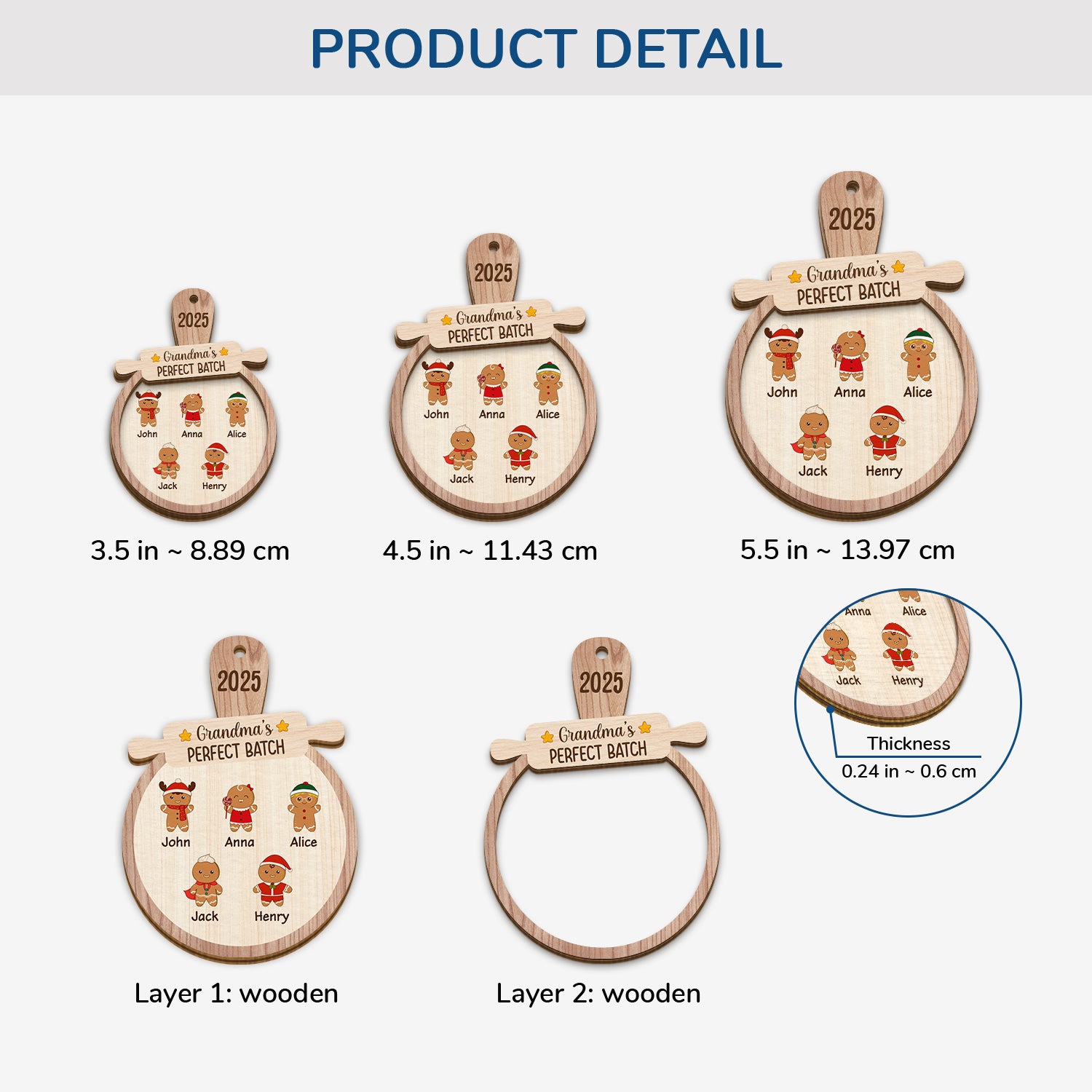 5412OUS3 custom 2 layered wooden ornament_s christmas gifts for grandma 5412OKTZA