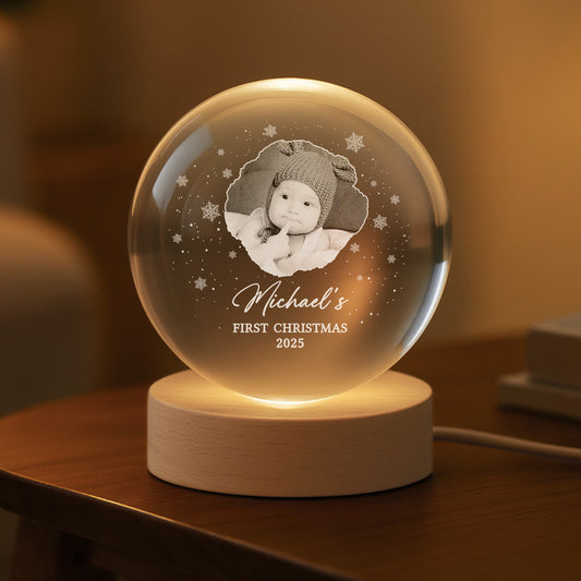 5413LUS2 custom photo crystal ball lamp babys first christmas gifts 5413LKM5K