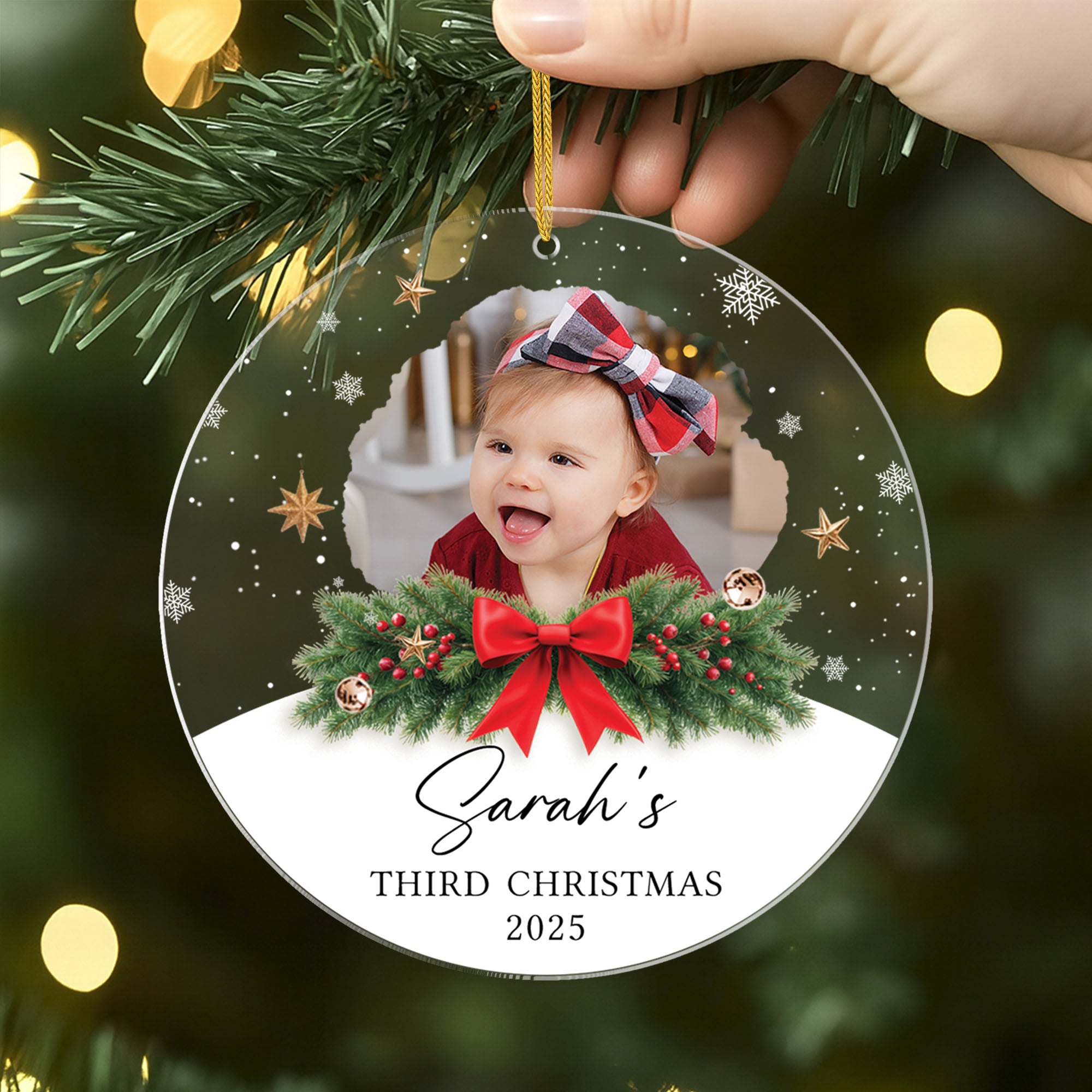 5413OUS2 custom acrylic photo ornaments babys first christmas ornament 5413OKV0K
