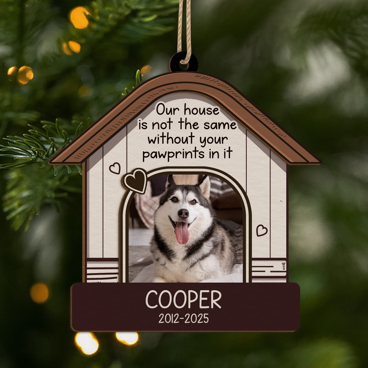 5415OUS1 personalized gifts for dog owners 2 layered wooden xmas ornament_ 5415O6VQC