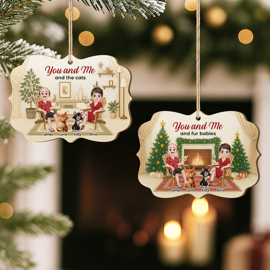 5418OUS2 custom couple gifts for cat lovers 1 layered wooden ornament 5418O6LMG_7d772d09 f575 446c a69a 6ce26a40c519