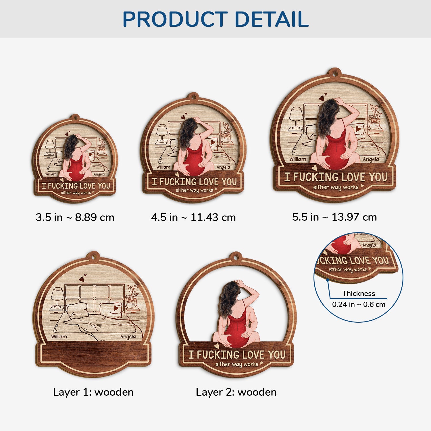 5419OUS3 custom couple gifts for christmas 2 layered wooden ornaments 5419O6LQG