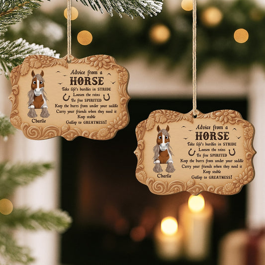 5421OUS2 personalized horse xmas ornaments_ 1 layered wooden ornaments 5421O6HMU