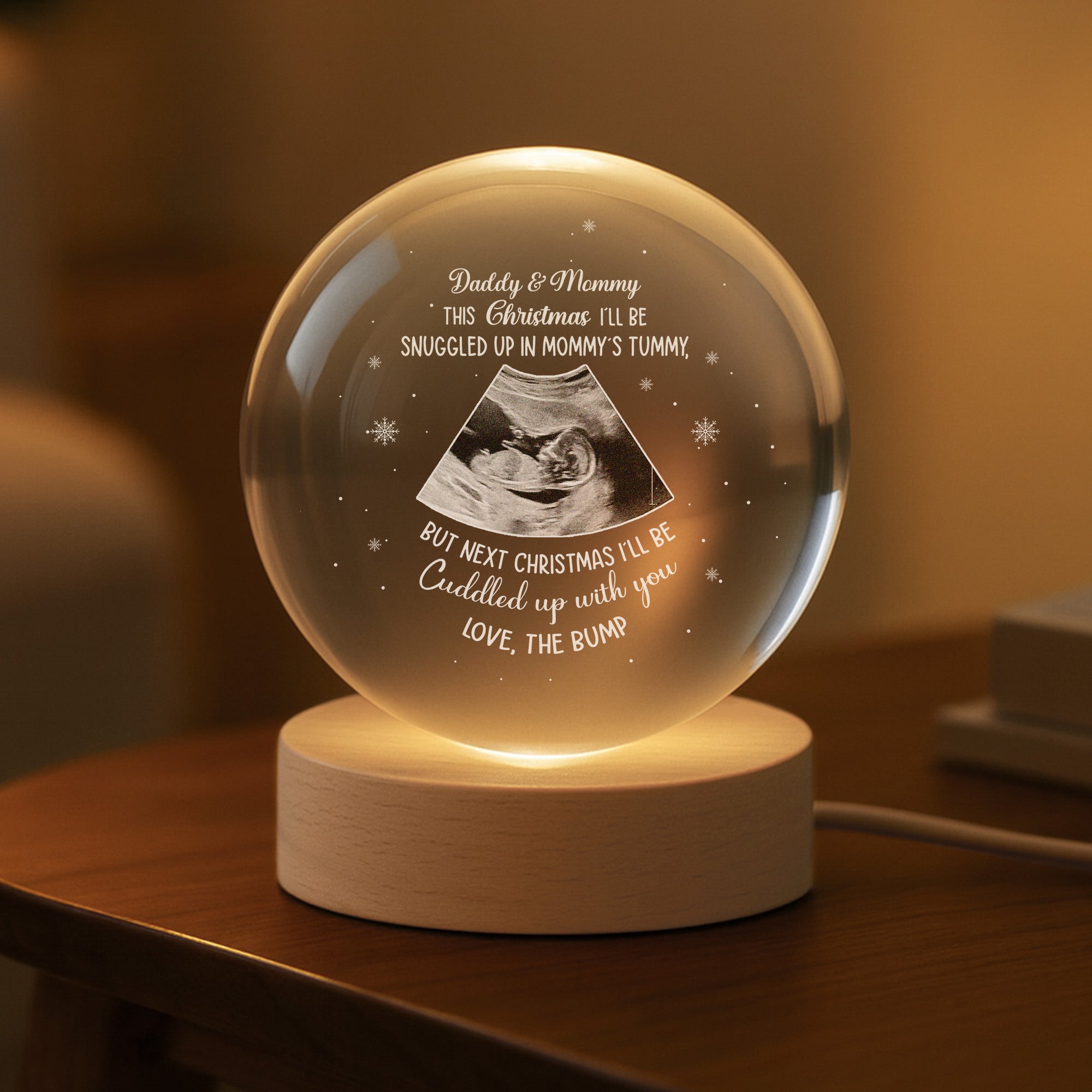 5428LUS2 ultrasound crystal ball lamp personalized gifts for parents to be 5428LKT5B