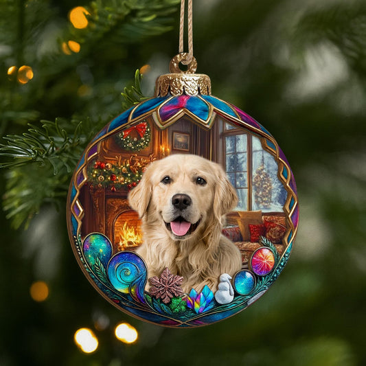 5432OUS1 custom 2 layered wood photo ornament_s xmas gifts for dog lovers 5432O3UAC