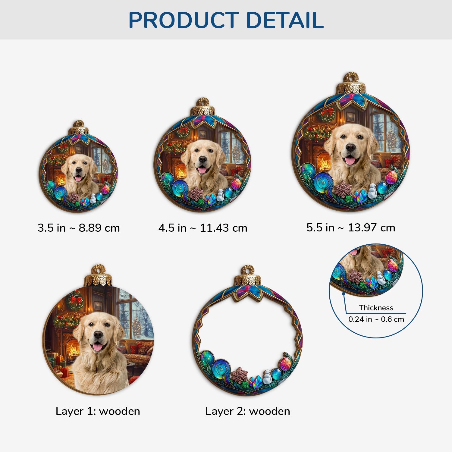 5432OUS3 custom 2 layered wood photo ornament_s xmas gifts for dog lovers 5432O3UAC