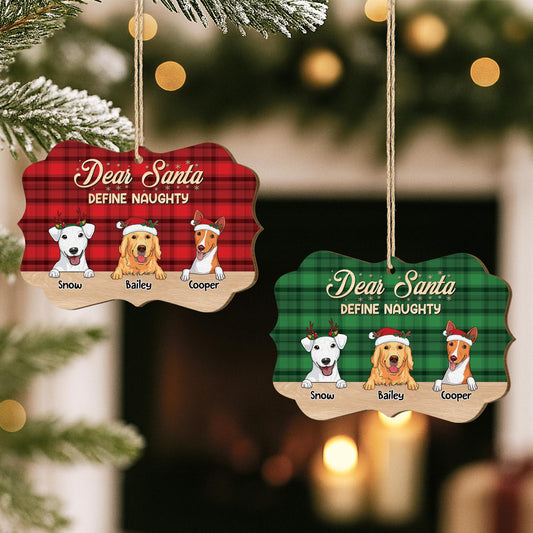 5434OUS2 custom christmas gifts for dog lovers 1 layered wood ornament_ 5434OTLAC