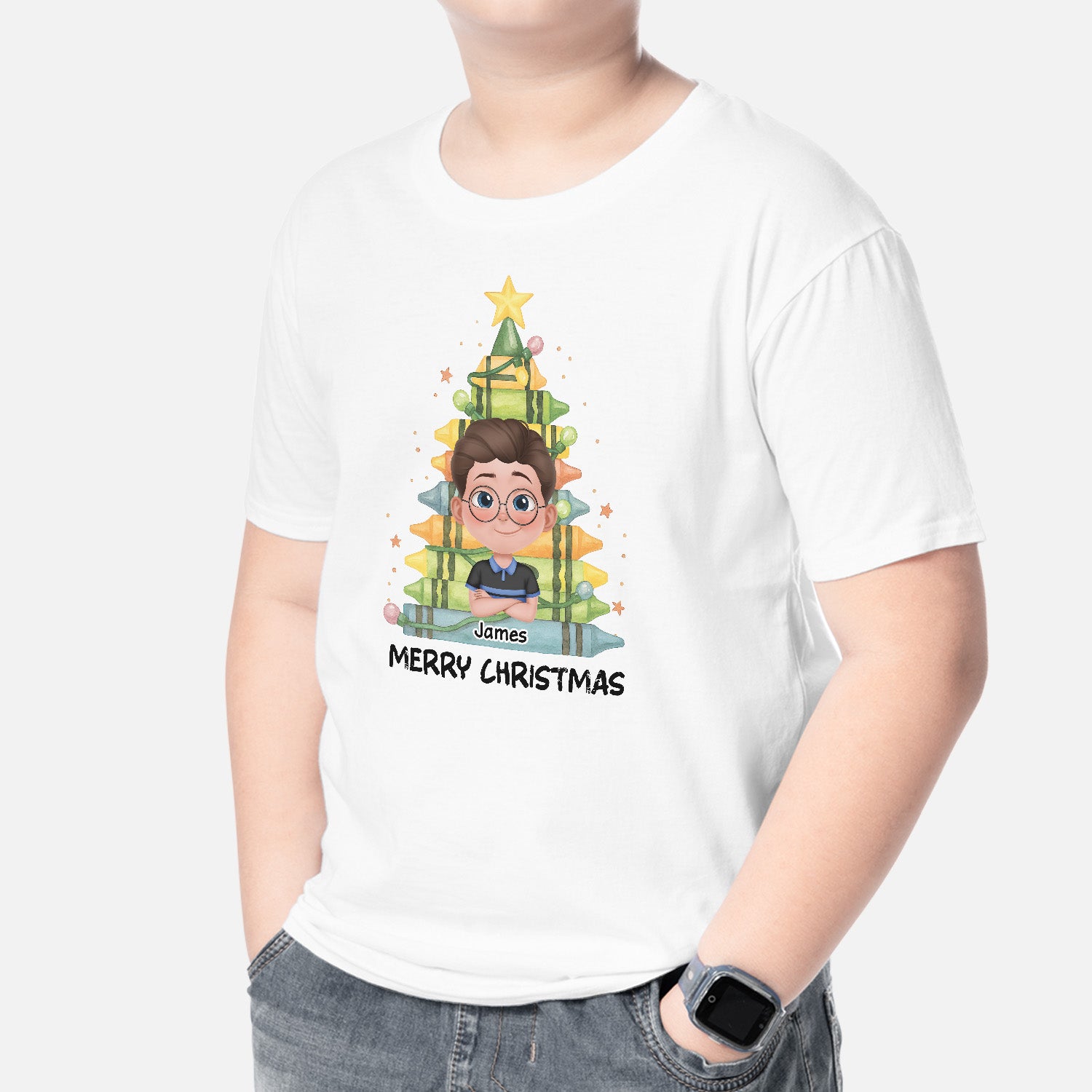 5436AUS2 personalized christmas gifts for kids merry christmas shirts  5436AKZMK