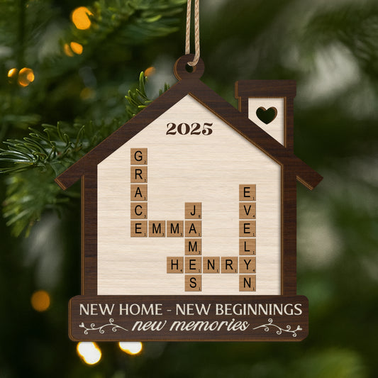 5437OUS1 personalized new home gifts 2 layered wooden ornaments 5437O3LCI