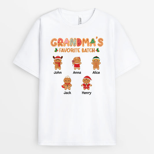 5438AUS1 custom christmas gifts grandma shirts with grandkids names 5438AKZZA