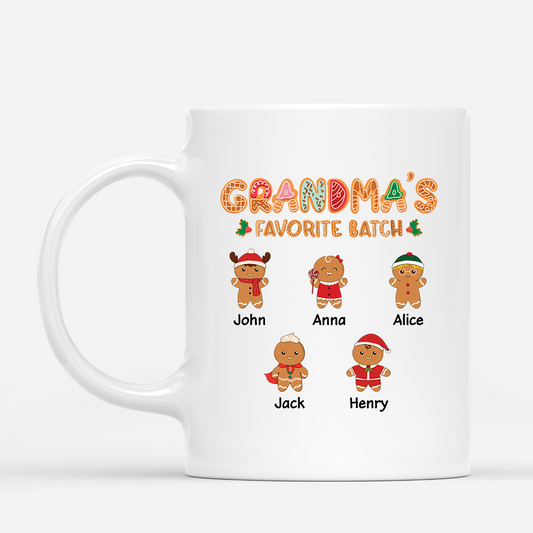 5438MUS1 personalized gifts for grandma christmas gingerbread man mug_ 5438MKZ0A