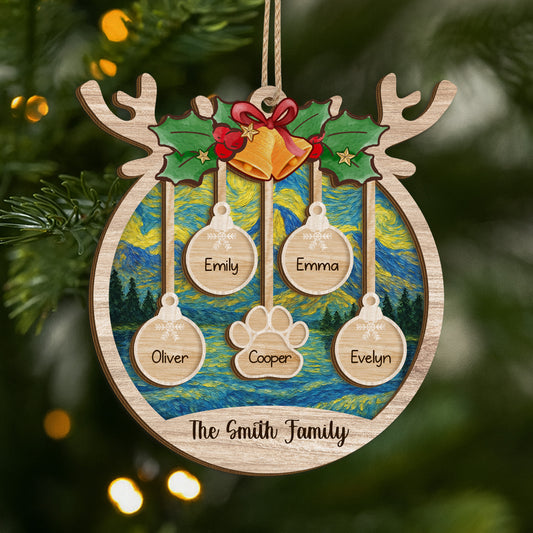 5440OUS1 personalized family christmas gifts 2 layered wooden ornament_ 5440O8ZQI