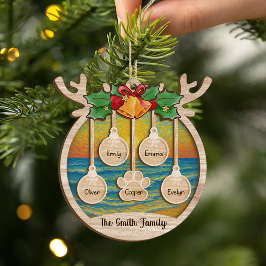 5440OUS2 personalized family christmas gifts 2 layered wooden ornament_ 5440O8ZQI