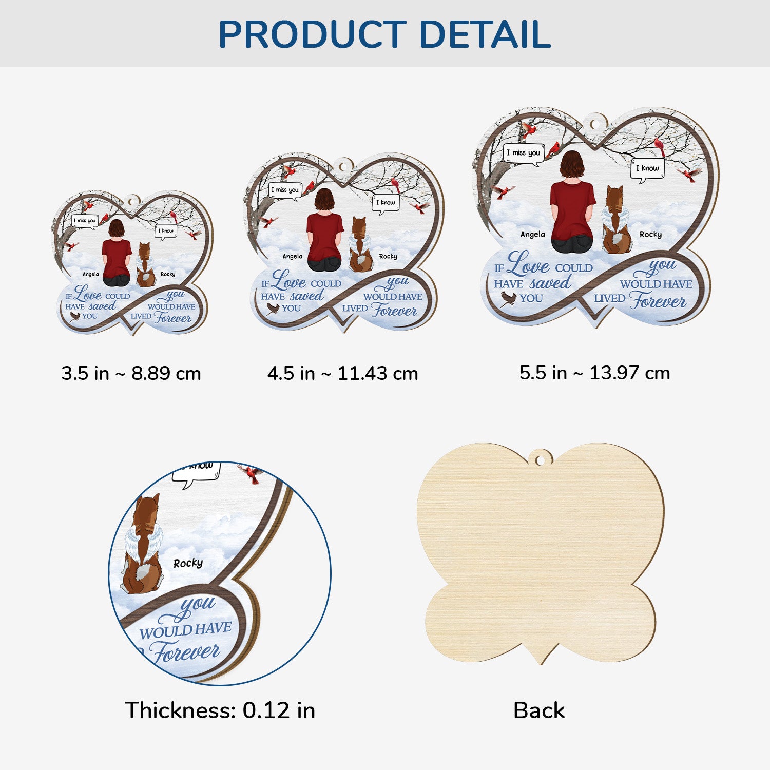 5445OUS3 personalized dog memorial gifts 1 layered wooden ornament_s 5445OKVZC