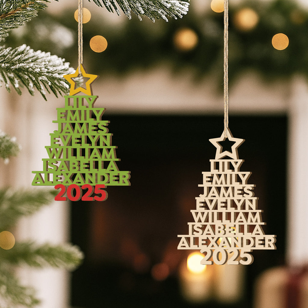 5448OUS2 personalized xmas gifts for family 1 layered wooden ornaments 5448O6QMF