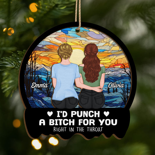 5453OUS1 custom 2 layered wood ornament_ funny xmas gifts for friends 5453O8LTF