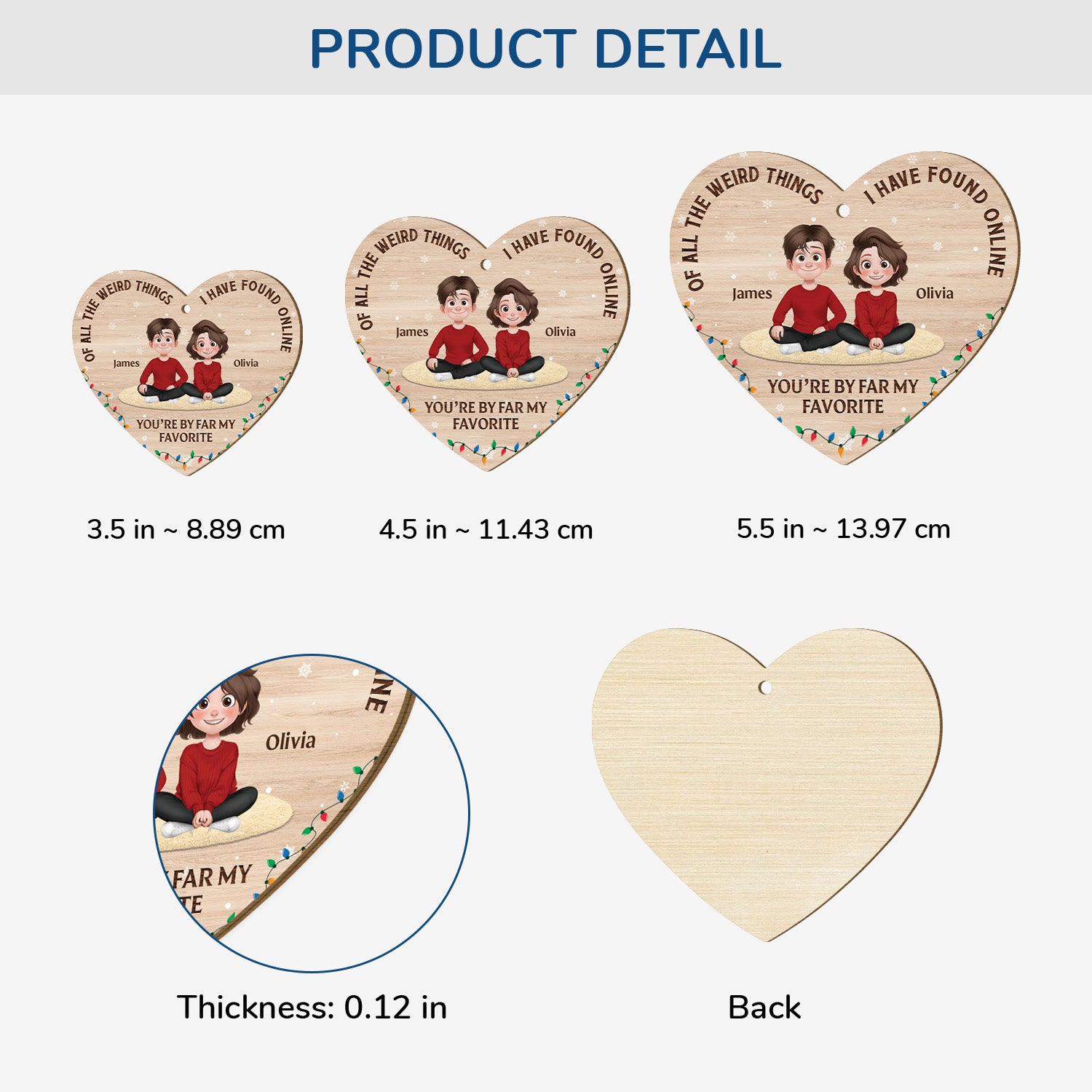 5456OUS3 custom 1 layered wood ornament funny christmas gifts for couples_ 5456OKUMG