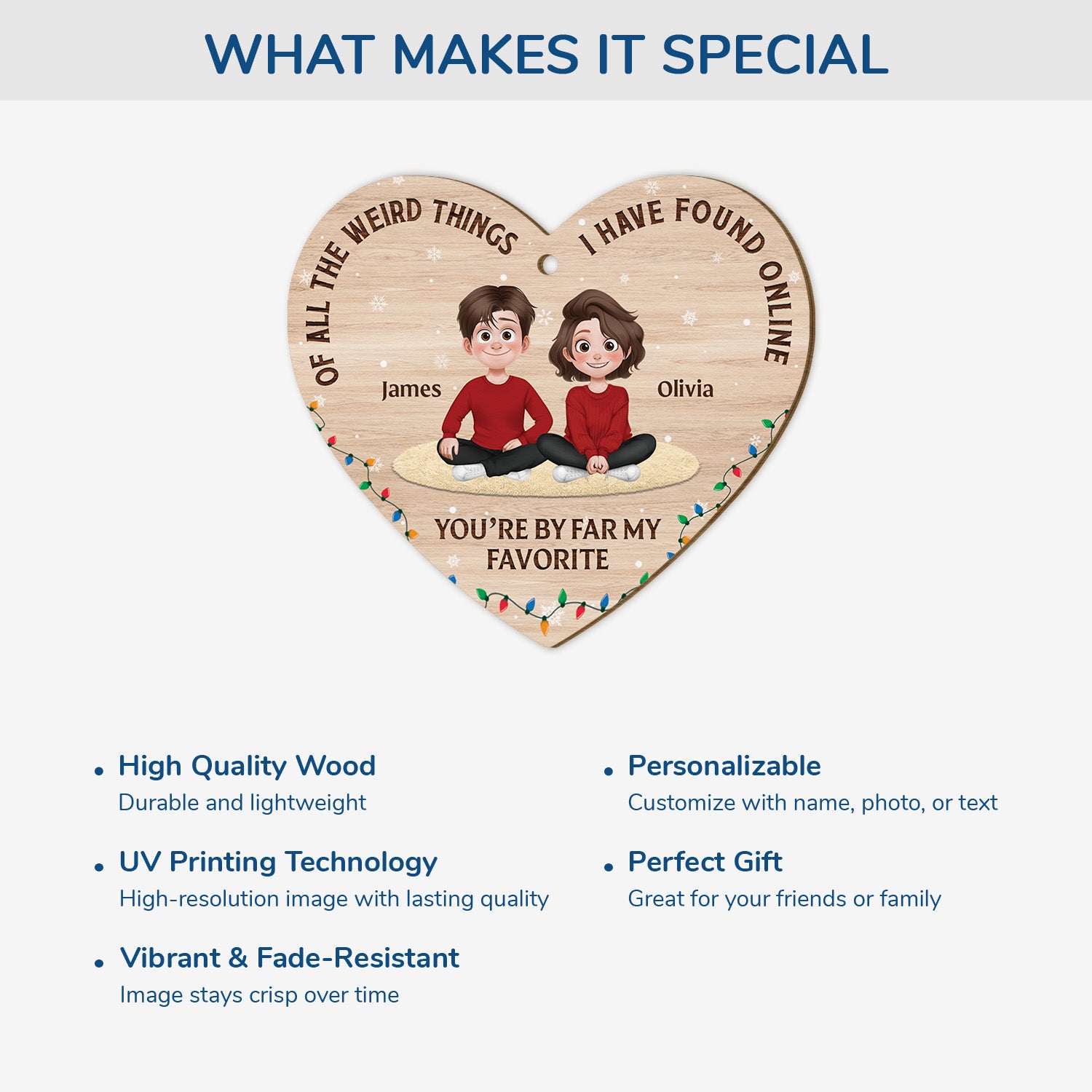 5456OUS4 custom 1 layered wood ornament funny christmas gifts for couples_ 5456OKUMG