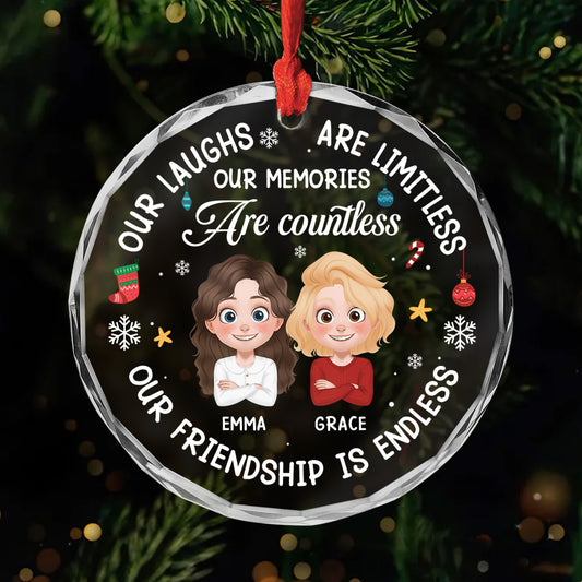 5464OUS1 personalized best friend gifts glass christmas ornaments 5464OKVTF