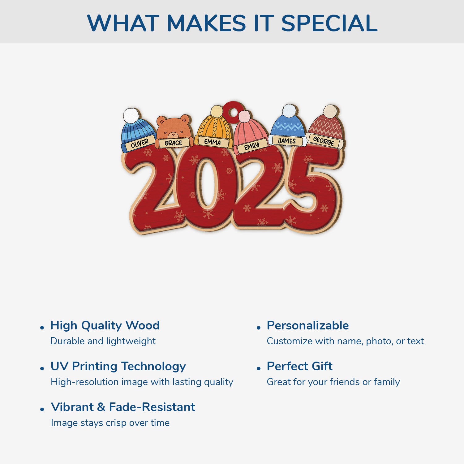 5465OUS4 custom family gifts 1 layered wooden christmas ornament_s 5465OTQTI