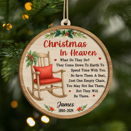 5469OUS1 custom 2 layered wood ornament_ christmas in heaven ornament 5469OTHMA