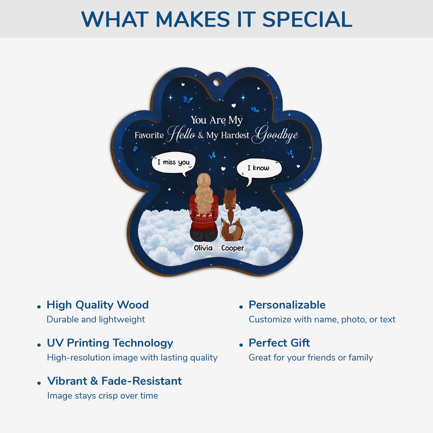 5471OUS4 personalized dog memorial gifts 2 layered wood ornaments 5471O3YMC