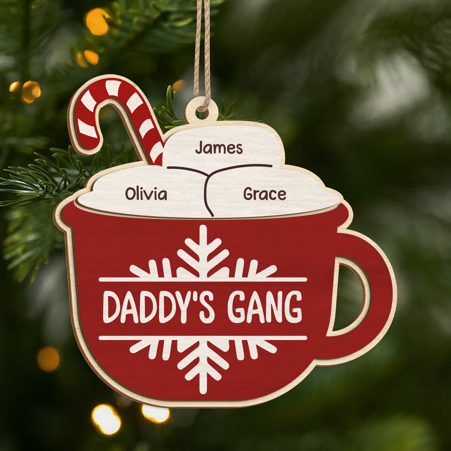 5472OUS1 custom christmas gifts for dad 2 layered wooden ornament_s 5472OTTNB