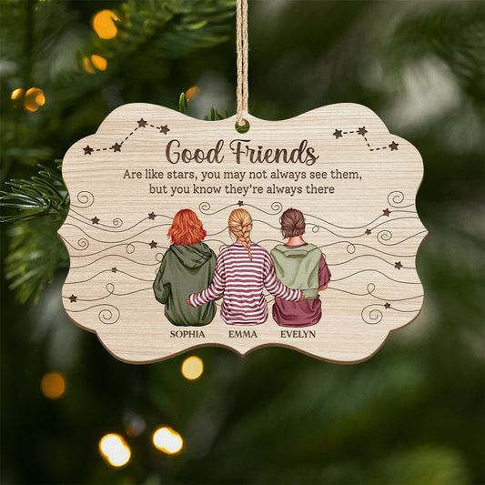 5488OUS1 personalized best friend gifts 1 layered wood xmas ornaments 5488OTYZF