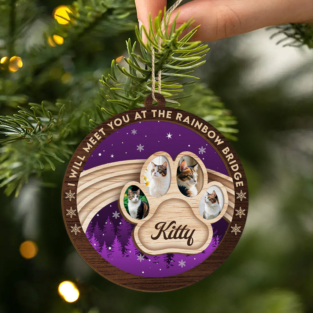 5491OUS2 personalized pet memorial gifts 2 layered wood ornaments 5491O6HQC