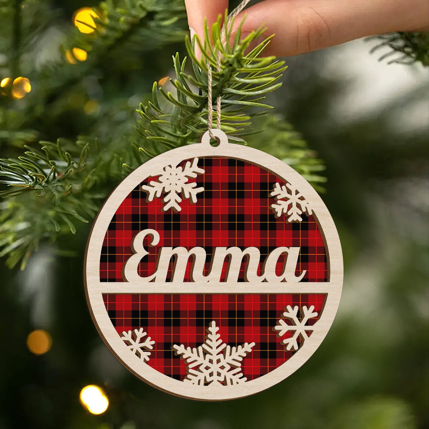 5496OUS2 personalized christmas gifts 1 layered wood xmas ornaments 5496O6VAA