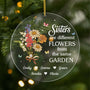 5497OUS1 custom acrylic ornament sisters are different flowers from the same garden 5497O6QTA