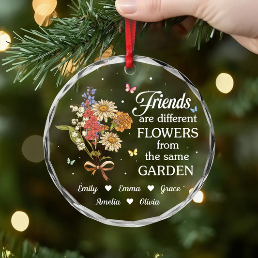 5497OUS2 custom glass ornaments sisters are different flowers from the same garden 5497O6QTA