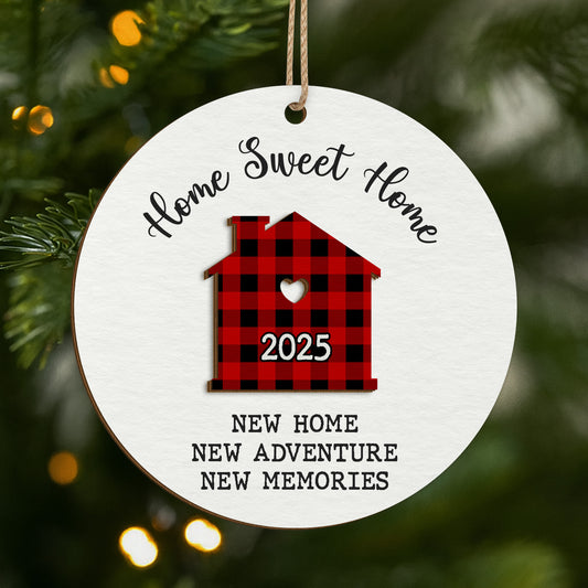 5499QUS1 personalized family gifts 2 layered wooden new home ornament 5499Q6TAI