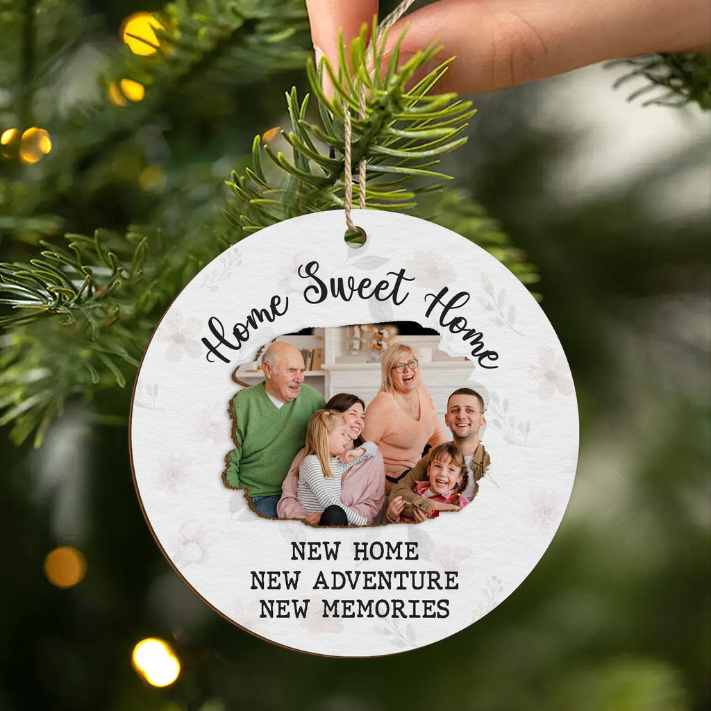 5499QUS2 personalized family gifts 2 layered wooden new home ornament 5499Q6TAI