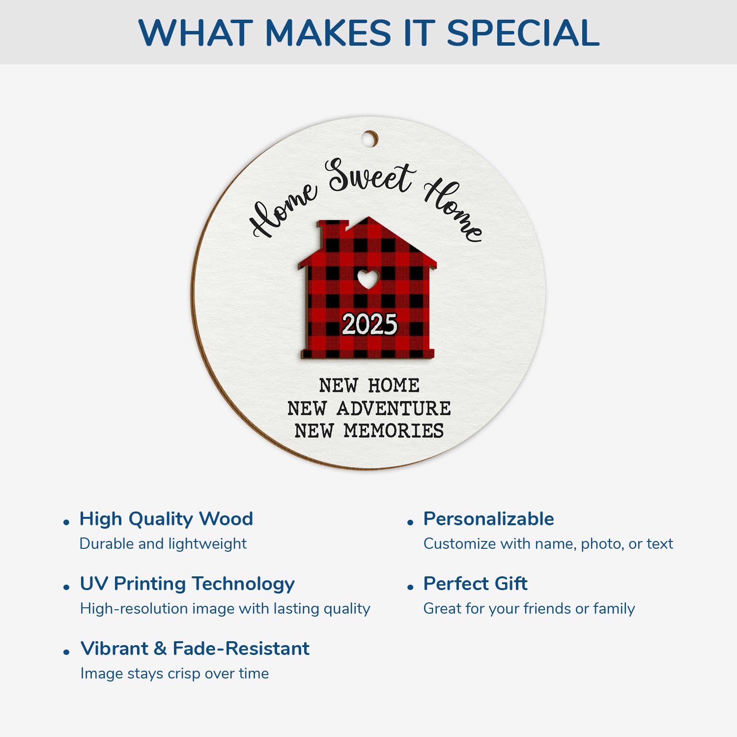 5499QUS4 personalized family gifts 2 layered wooden new home ornament 5499Q6TAI