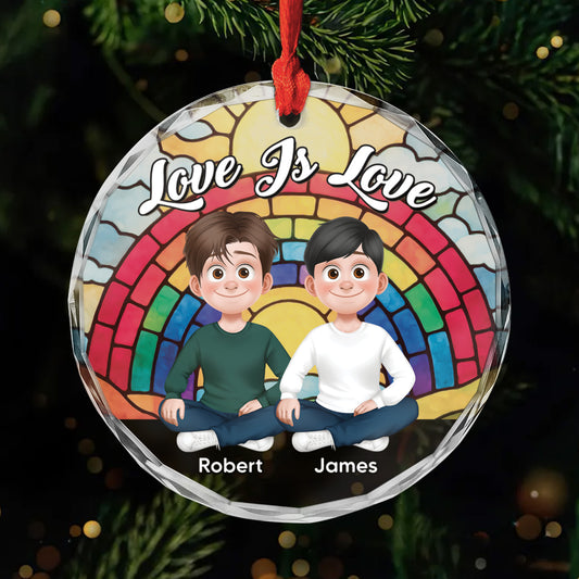 5509OUS1 personalized gifts for couples love is love glass ornament 5509O8ZZG