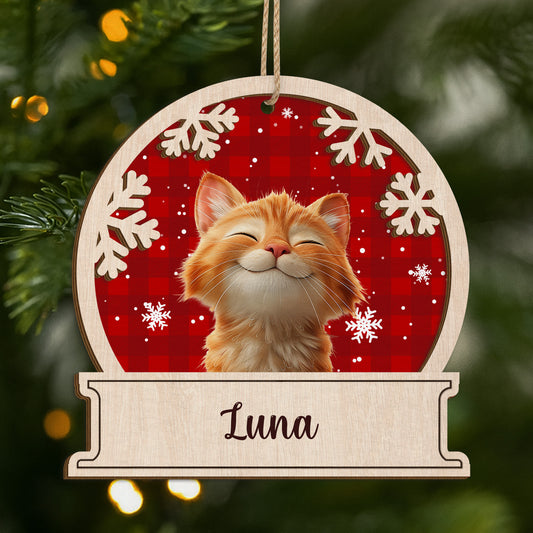 5510OUS1 personalized cat gifts for humans 2 layered wooden xmas ornaments 5510OKZAD