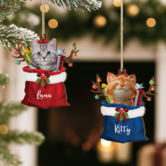 5522OUS2 personalized cat lover gifts 1 layered wooden christmas ornaments 5522O8LAD