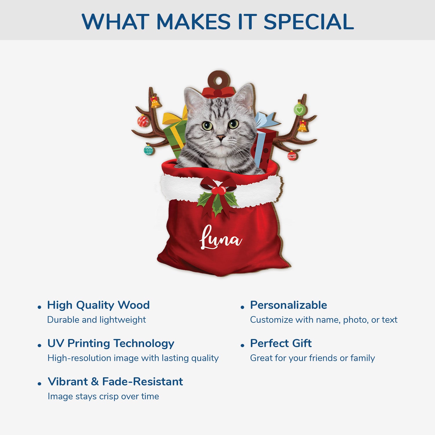 5522OUS4 personalized cat lover gifts 1 layered wooden christmas ornaments 5522O8LAD