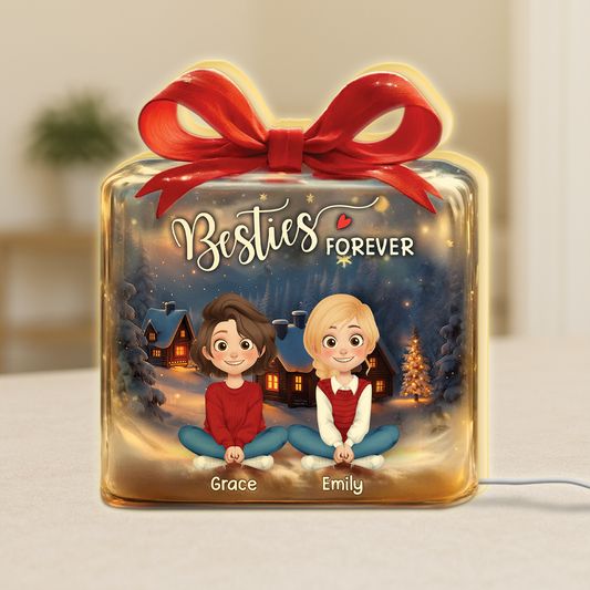 5523LUS1 3d printing effect besties forever light box custom xmas gifts for friends 5523LKTAF
