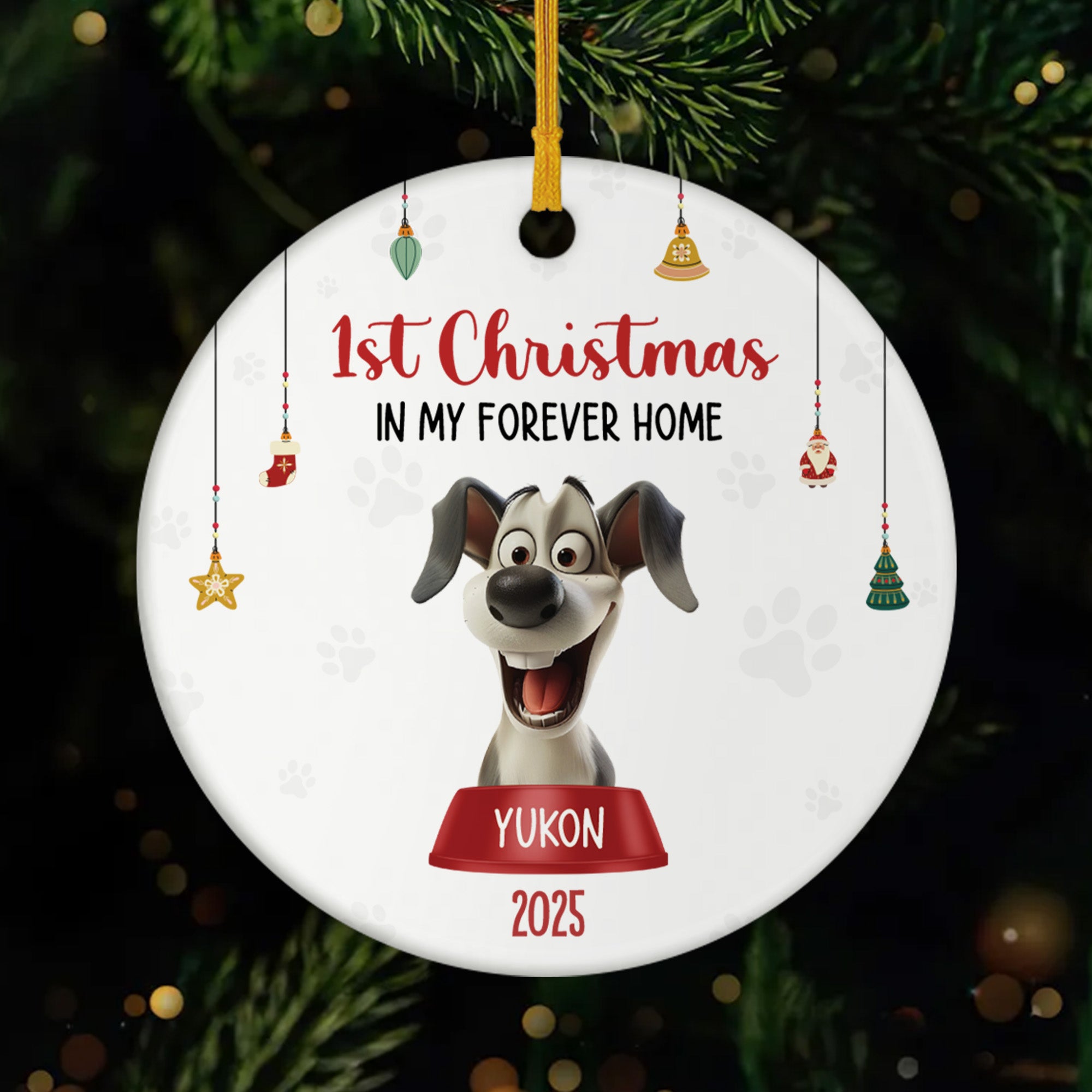 5526OUS1 personalized gifts for dog owners ceramic christmas ornaments 5526O8UNC