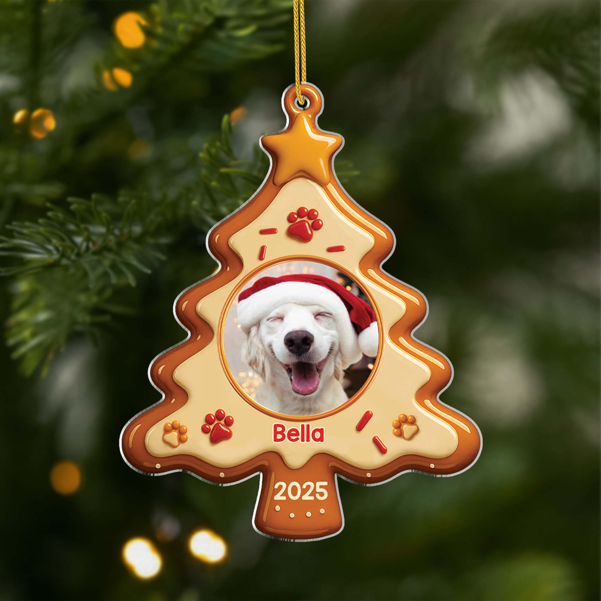 5531OUS1 custom dog gifts for owners acrylic christmas tree ornament 5531O3LAC