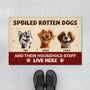 5536DUS1 personalized dog gifts spoiled rotten dogs live here doormat 5536DTQAC