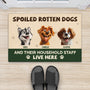 5536DUS2 personalized dog gifts spoiled rotten dogs live here doormat 5536DTQAC