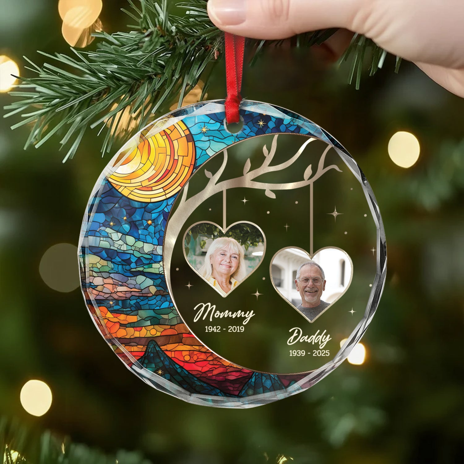 5540OUS2 personalized glass ornaments memorial gifts for loss of mother 5540O3ZNA